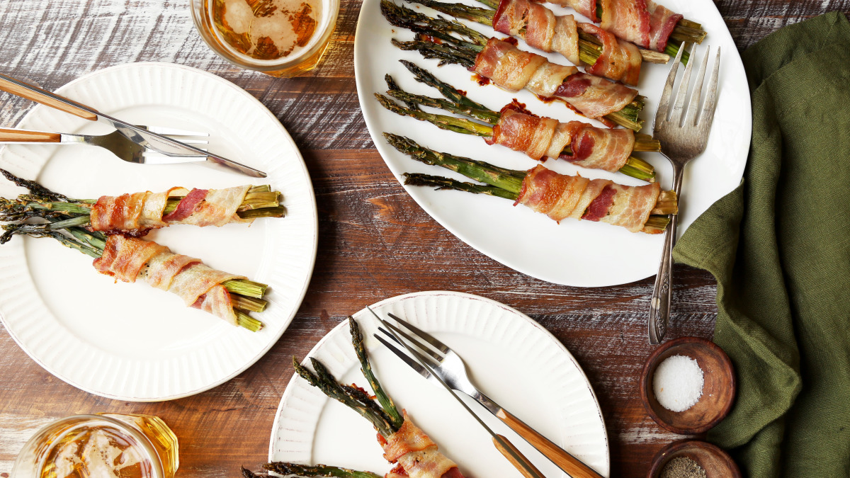 Air Fryer Bacon Wrapped Asparagus