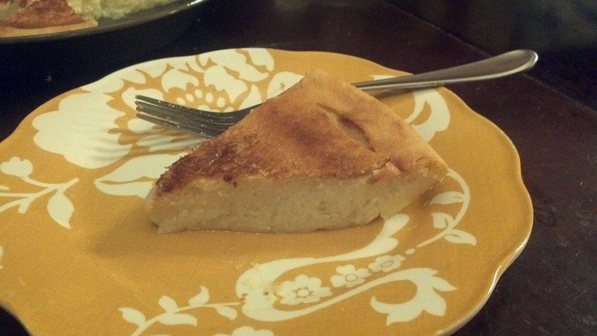 Crustless Baked Custard Pie