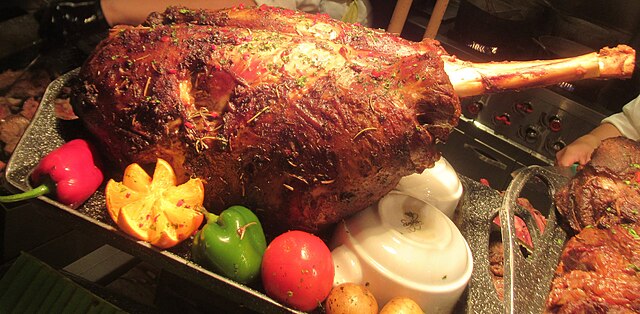 Slow roast leg of lamb