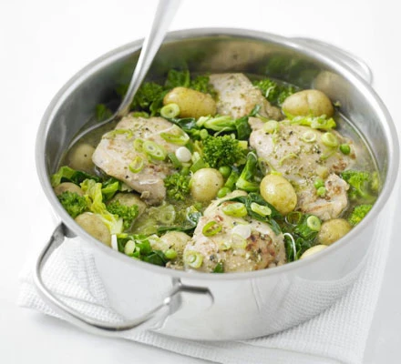 Spring chicken in a pot