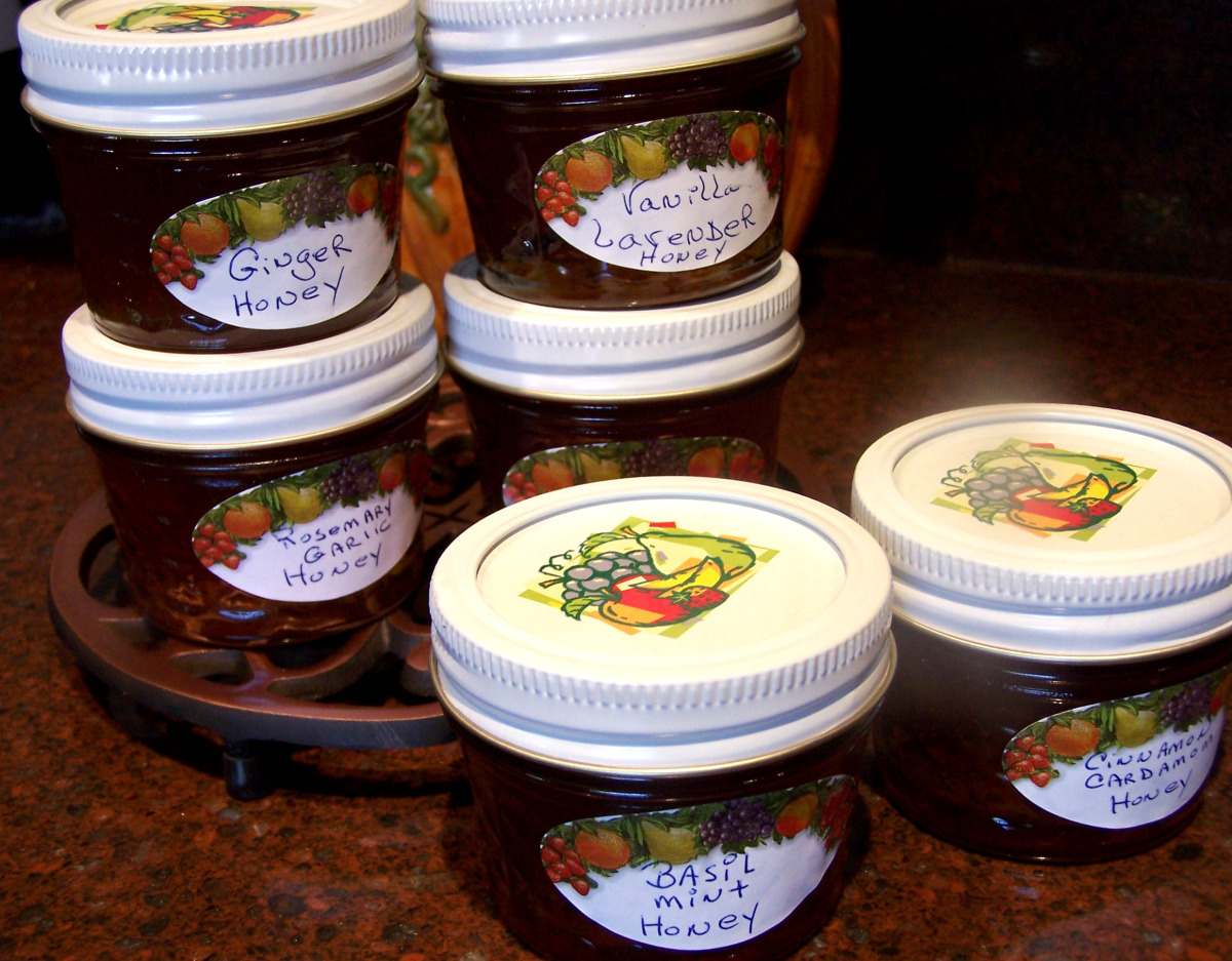 Basil Mint-Infused Honey