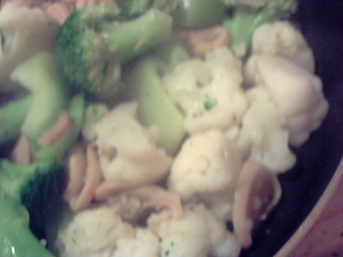 Sauteed Broccoli, Cauliflower And Mushrooms