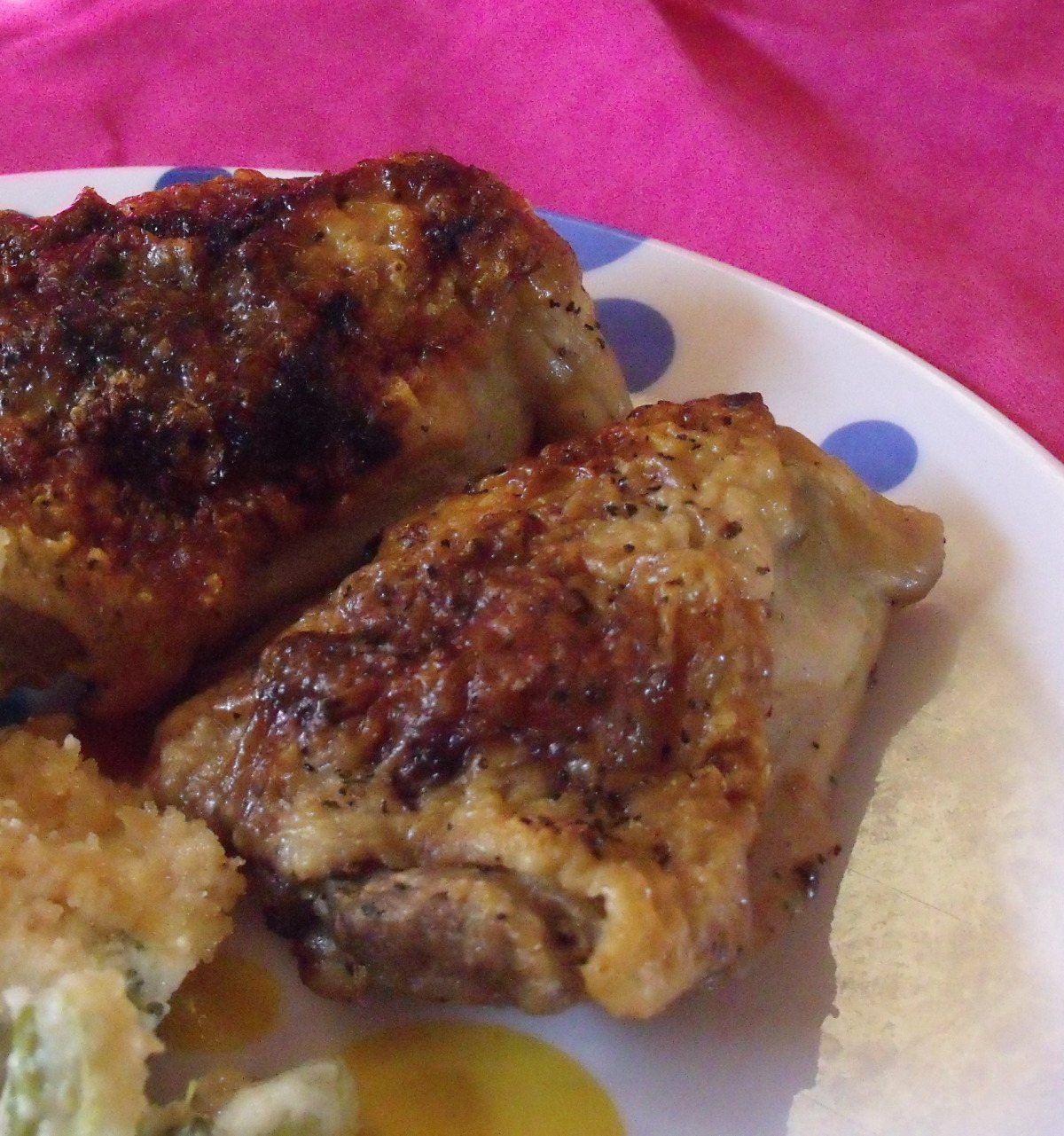 Oven Garlic Chicken Thighs