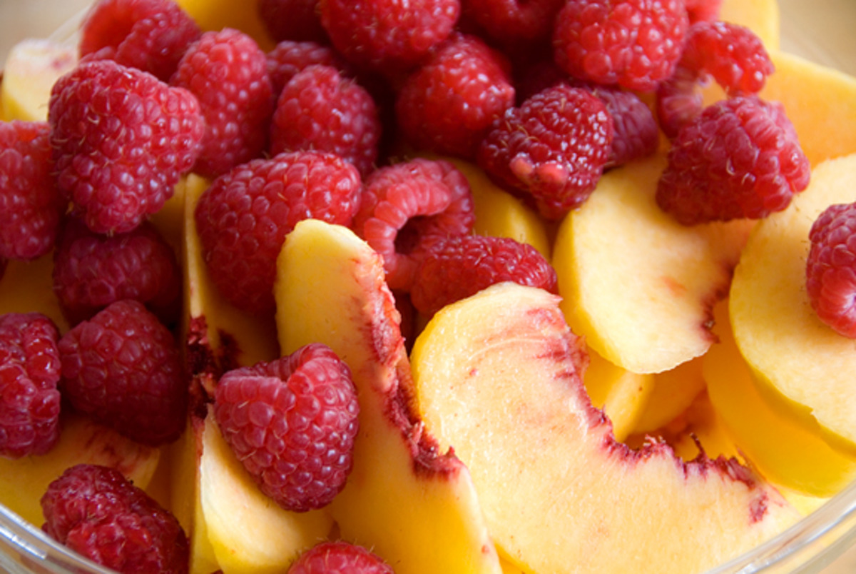 Peach Raspberry Cobbler Gob