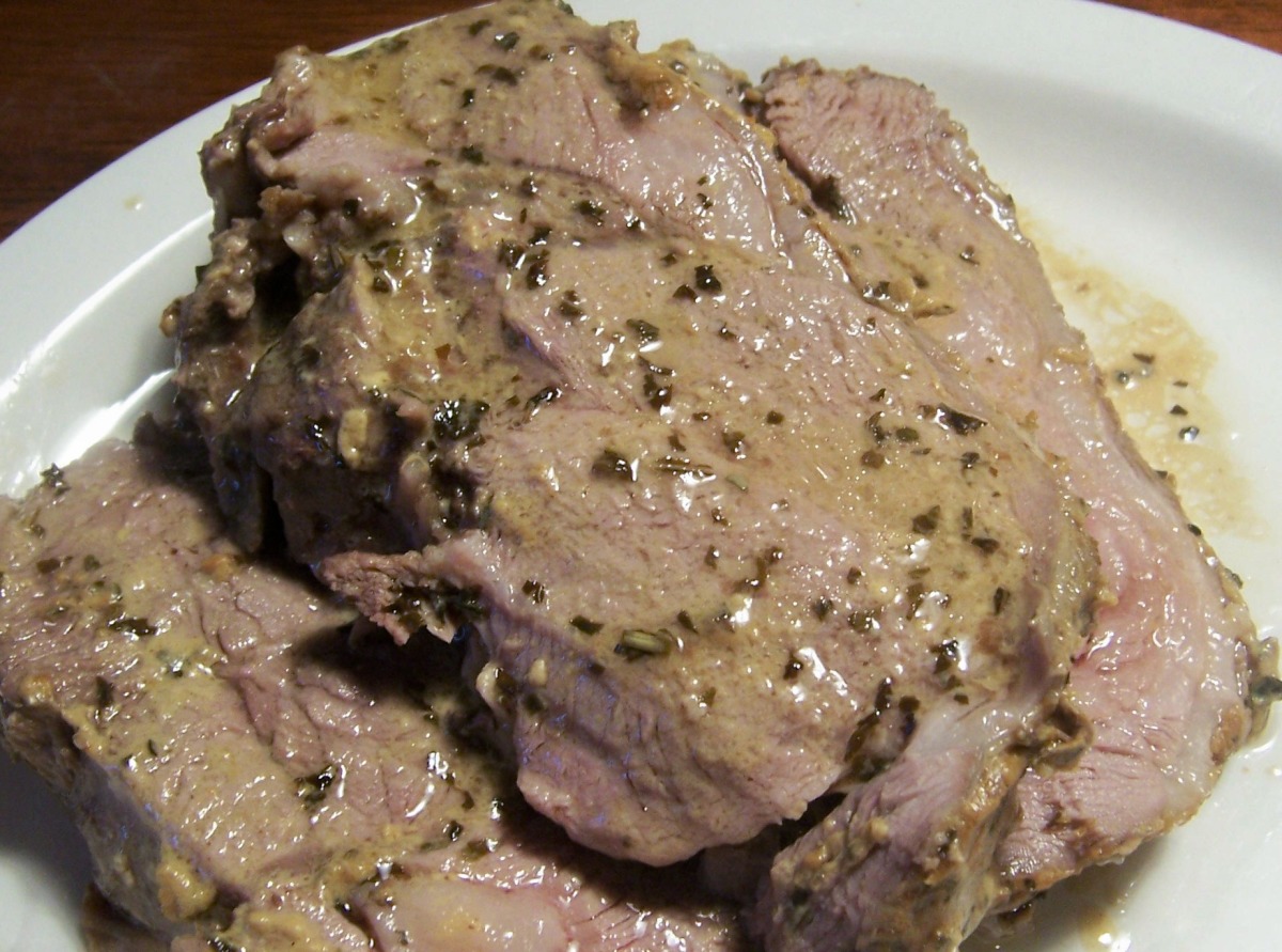 Leg Of Lamb With Mustard Sauce