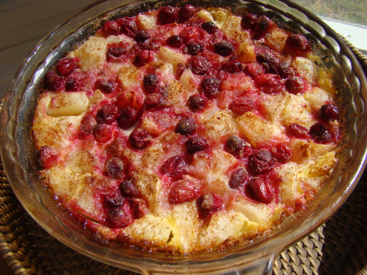 Cranberry Pear Clafouti