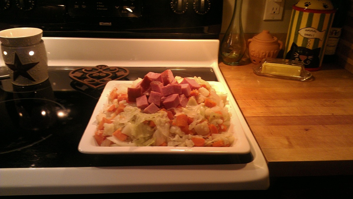 Traditional Irish Ham And Cabbage Dinner