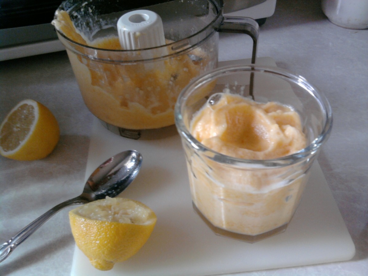 Easy Peach Sorbet