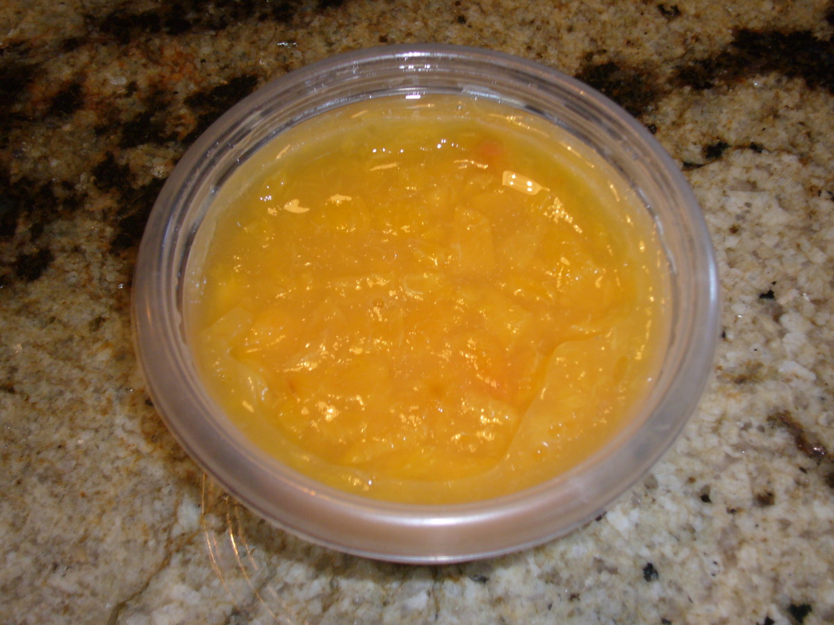 Peach Freezer Jam (Fruit Juice Sweetened)