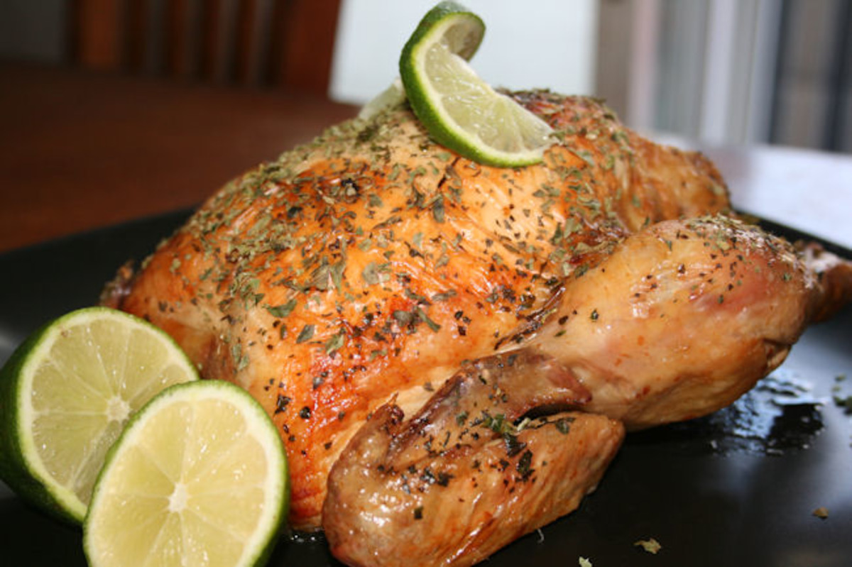 Easy Lime Basil Roast Chicken