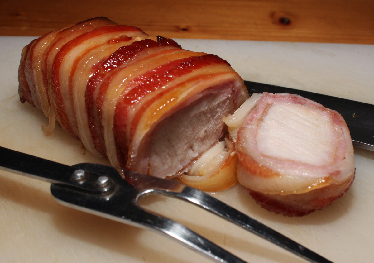 Honey Glazed Bacon Wrapped Pork